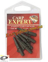 Безпечна кліпса Carp Expert 32мм olive 6шт.