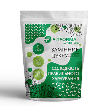 Цукрозамінник "ФітФорма SUPER STEVIA", 150 г (коефіцієнт солодкості 1:10)