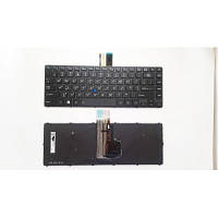 Оригінал! Клавиатура ноутбука Toshiba Tecra A40-C Series черная с черной рамкой с ТП с подсветкойU (A46167) |