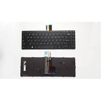Оригінал! Клавиатура ноутбука Toshiba Tecra R40-C Series черная с черной рамкой с ТП с подсветкой (A46166) |
