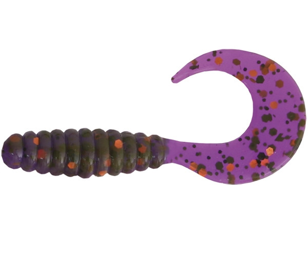 Силікон Mann's Twister 1'' 30шт. CTG EV 2.5см Purple Body Orange - Black Glitter