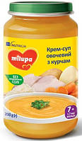 Milupa Пюре Суп овощной с цыпленком 7м+ (200г)