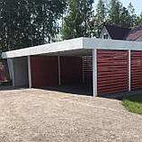 Навіси в сучасному стилі для авто / навіс для машини в стилі хай тек / навіси в стилі лофт в приватному будинку, фото 5