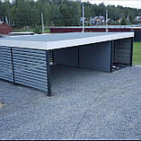 Навіси в сучасному стилі для авто / навіс для машини в стилі хай тек / навіси в стилі лофт в приватному будинку, фото 4