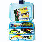 Спінінг із котушкою в зборі 2.1 м. + снасті для лову хижої риби в коробці, фото 4