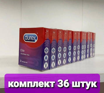 Презервативи Durex ELITE Дюрк особливо тонкі 36 шт./12 пачок,до 2027 р.