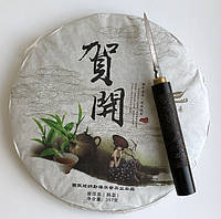 Чай Шу пуер Флейта Сяо Hekai Pu'er млинець 2019 рік 357 г