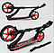 Складаний двоколісний самокат Best Scooter 40860 з підніжкою/колеса PU/1 амортизатор/колір чорно-червоний, фото 4