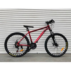 Cпортивний алюмінієвий велосипед TopRider 680 колеса 26 дюймів/SHIMANO/Рама 17"/колір червоний