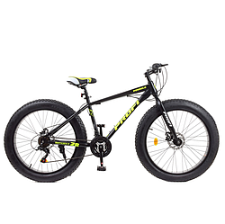 Велосипед Фетбайк EB26POWER 1.0 S26.6 колеса 26 дюймів/SHIMANO/чорно-салатовий **