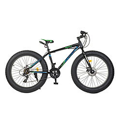 Велосипед Фетбайк EB26POWER 1.0 S26.5 колеса 26 дюймів/SHIMANO/чорно-блакитний **