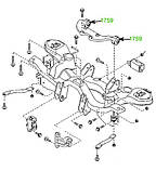 17-59 Сайлентблок кріплення редуктора заднього мосту Mazda CX-7, Mazda 6, Mazda 6, Atenza; EG252869XA, фото 3