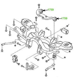 17-59 Сайлентблок крепления редуктора заднего моста Mazda CX