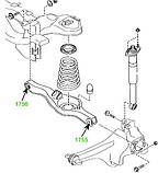 17-56 Сайлентблок заднього важеля під пружину внутрішній Mazda CX-7; Ford Focus, C-Max; Dodge Ram 2500; Volvo, фото 3
