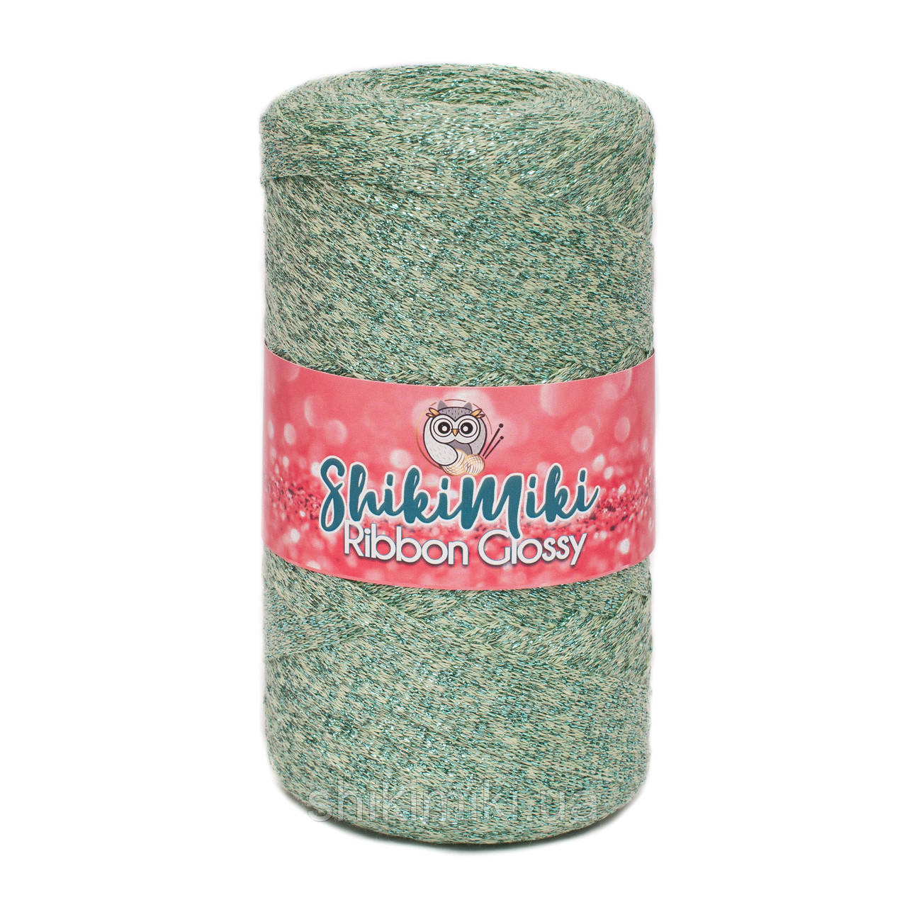 Трикотажний плоский шнур Ribbon Glossy, колір Зелене яблуко, фото 1