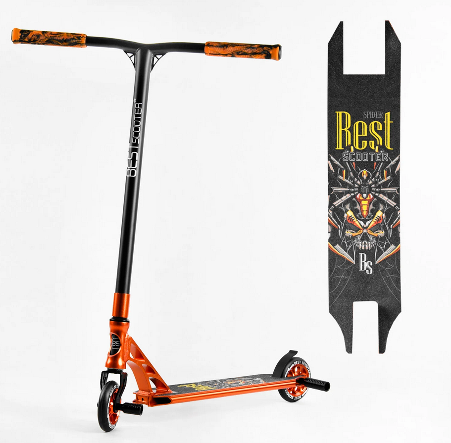 Трюковий двоколісний самокат Best Scooter 53880 HIC-система ПЕГІ Алюмінієвий. диск і дека / Анодірован.фарбування