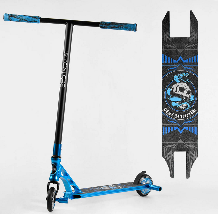 Трюковий двоколісний самокат Best Scooter 98901 HIC-система ПЕГІ Алюмінієвий диск і дека / Анодірован.фарбування