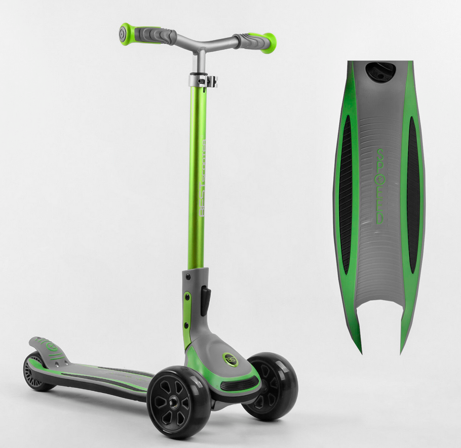 Дитячий триколісний складний самокат Best Scooter G-32203 MAXI колеса світні