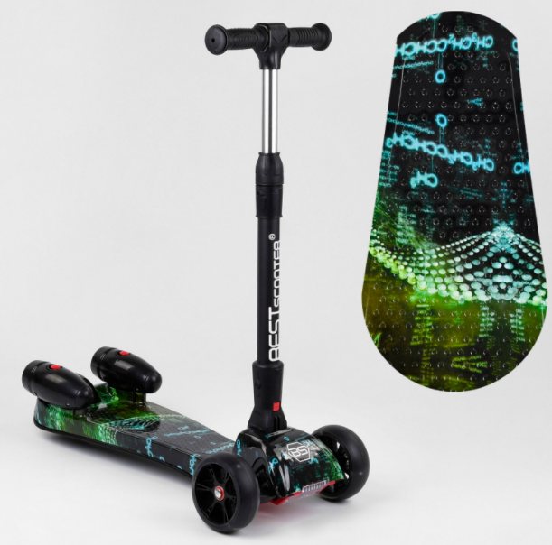 Самокат дитячий триколісний Best Scooter 65628 MAXI з парогенератором/ турбіна/ дим/звукові ефекти, фото 1