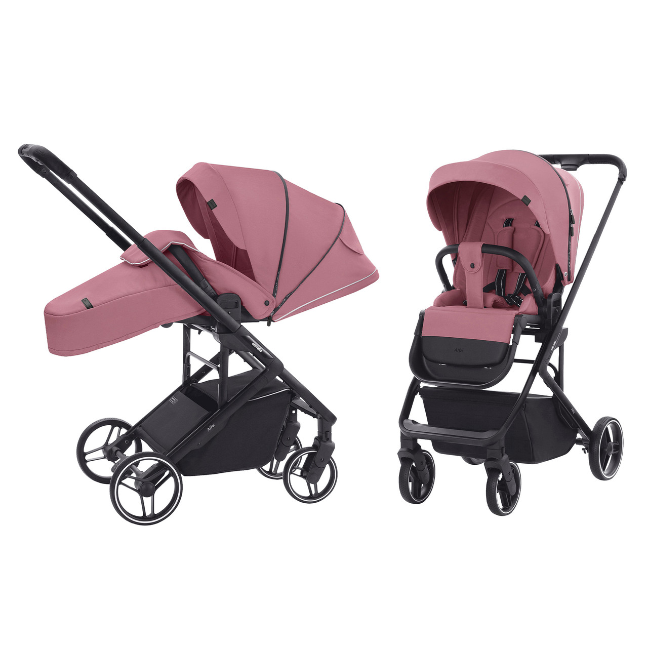 Прогулянкова дитяча коляска CARRELLO Alfa Rouge Pink рожева для дівчинки
