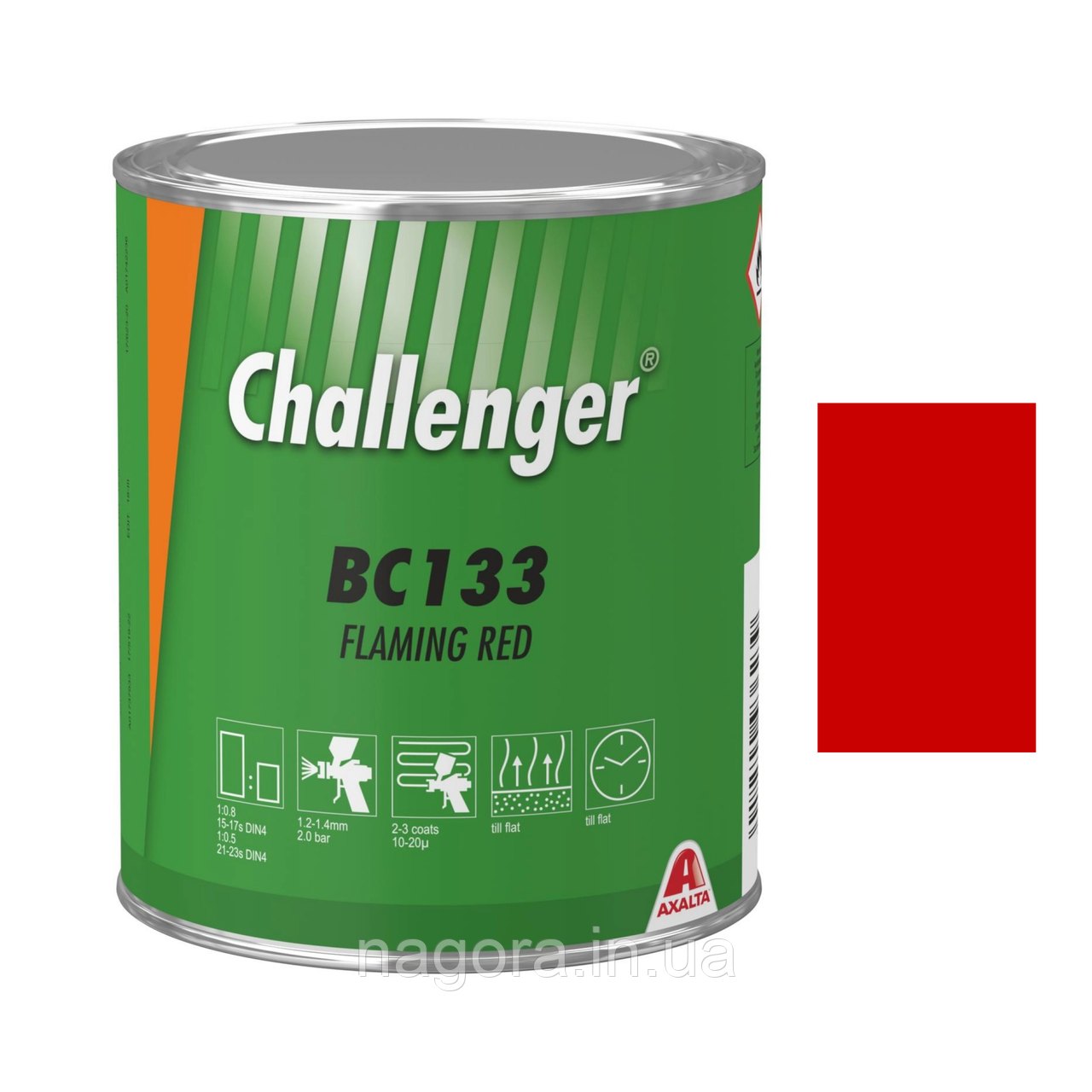 Базове покриття Challenger Basecoat BC133 Flaming Red (1 л)