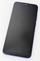 Дисплей (экран) для Xiaomi Redmi Note 7 + тачскрин, черный, с передней панелью синего цвета, оригинал