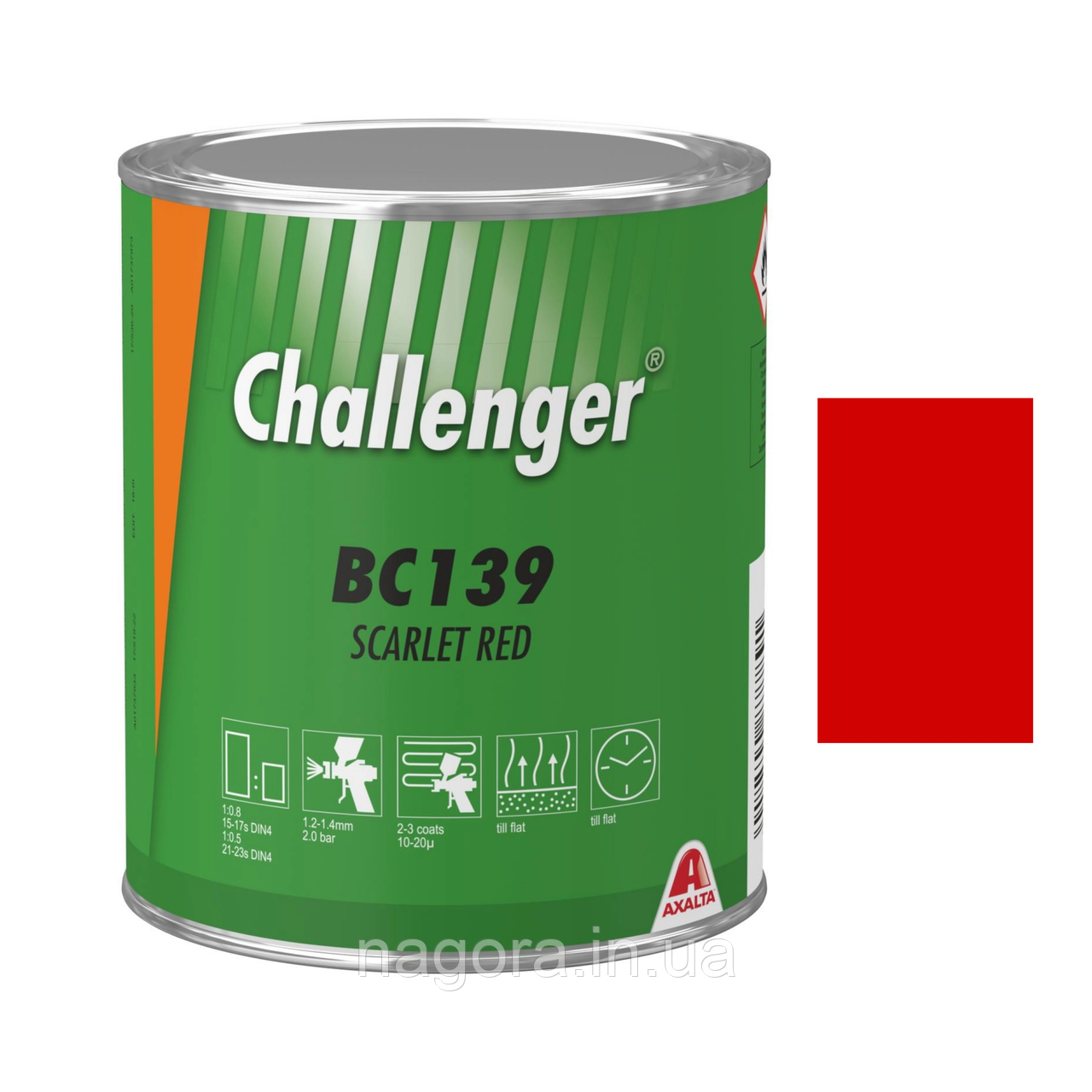 Базове покриття Challenger Basecoat BC139 Scarlet Red (1л)