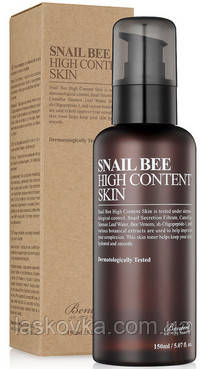 Тонер із муцином равлика та бджолиною отрутою Benton Snail Bee High Content Skin, фото 1