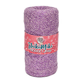 Трикотажний плоский шнур Ribbon Glossy, колір Фіалковий