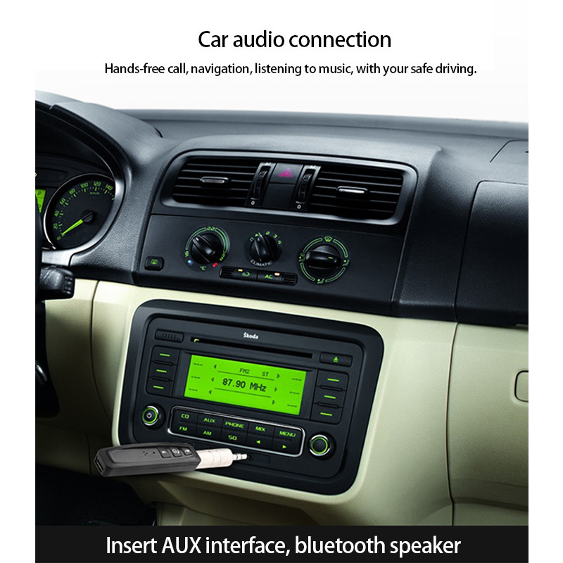 Bluetooth гарнитура ресивер AUX в машину + поддержка MicroSD Kebidu Черный - фото 6 - id-p1051193131