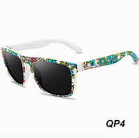 Модные Солнцезащитные очки QUISVIKER QP4 черные поляризационные для мужчин и женщин очки от солнца Polaroid