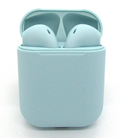 Беспроводные наушники с микрофоном Bluetooth наушники в кейсе WUW R96 Голубой