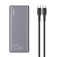 Повербанк с быстрой зарядкой PD/QC3.0 USAMS US-CD165 PB59 30000mAh |2USB/1Type-C, 65W/3A, PD/QC| Черный