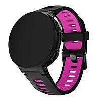 Ремешок для Garmin Forerunner 220/230/235/620/630/735 Черно-Фиолетовый