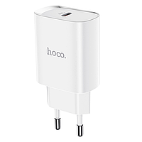 Сетевое зарядное устройство для телефона с быстрой зарядкой HOCO N14 |Type-C, 20W, 3A, PD| Белый