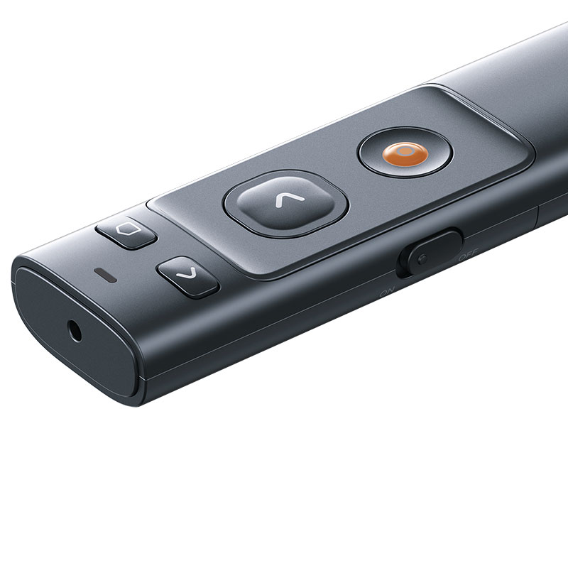 Беспроводная указка-презентер BASEUS Orange Dot Wireless Presenter (Red Laser) |100m, USB/Type-C Receiver| - фото 1 - id-p1598037962