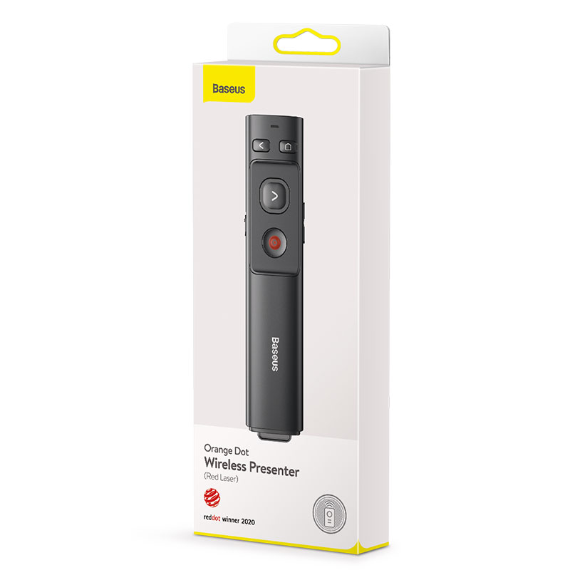 Беспроводная указка-презентер BASEUS Orange Dot Wireless Presenter (Red Laser) |100m, USB/Type-C Receiver| - фото 7 - id-p1598037962