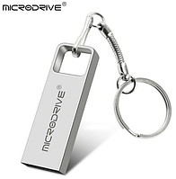 Металлическая USB Флешка 128гб для компьютера Microdata Aluminum 128GB Серый