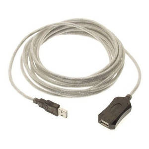 USB 2.0 удлинитель активный репитер, кабель AM - AF, 5м