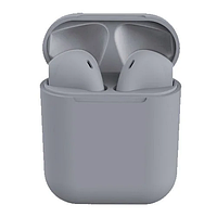 Беспроводные наушники с микрофоном Bluetooth наушники в кейсе inPods 12 Macaron Серый Soft Touch