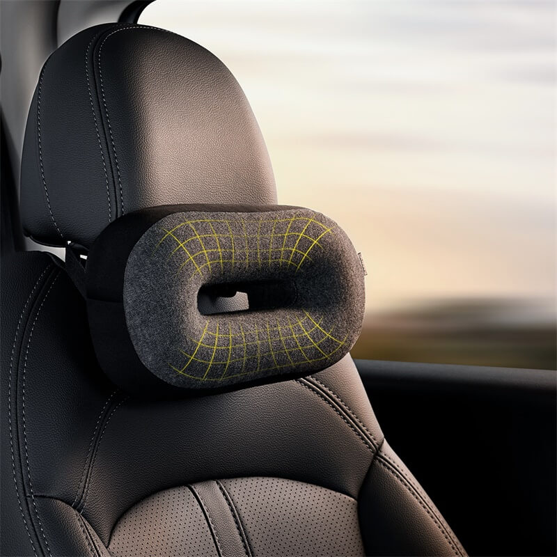 Дорожная подушка на подголовник для шеи BASEUS Floating Car Headrest (CRTZ01-B01) Черный - фото 9 - id-p1598040056
