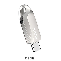 USB Флешка 2в1 128GB Type-C/USB 3.0 для телефона / компьютера HOCO Wise USB3.0 UD8 Серый