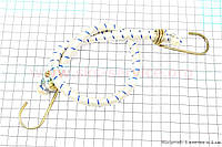 РЕЗИНКА БАГАЖНИКА круглая с крючками метал. 0,5метр (разные цвета) (301206)