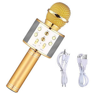 Мікрофон караоке бездротовий з колонкою Bluetooth USB WS-858, ТЕМБР