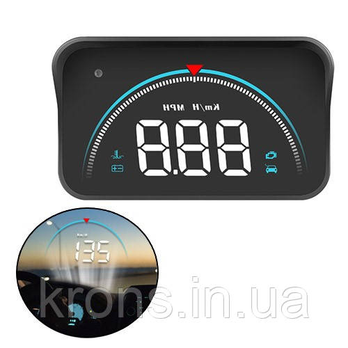 Проєктор приборної панелі на лобове скло OBD2 HUD M8 3.5"