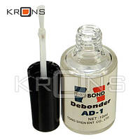 Растворитель дебондер AD-1, жидкость для снятия клея 10мл