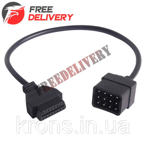 Перехідник з OBD2 16pin мама на Renault 12pin тато