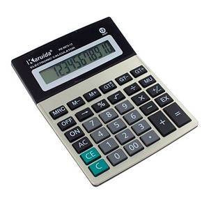 Калькулятор настільний бухгалтерський 18х14см 12-розрядний KK-8875-12