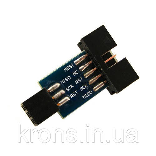 10 на 6 pin переходник, ATMEL AVRISP USBASP STK500 - фото 1 - id-p851219838