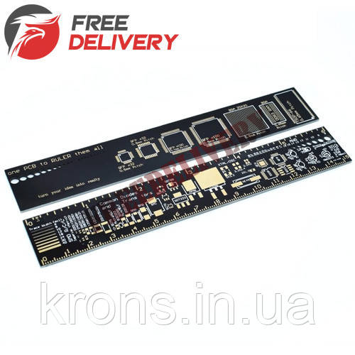 PCB Ruler лінійка шаблон для електронника радіолюбителя 15см